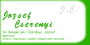 jozsef cserenyi business card